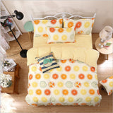Cute cartoon lattice star cloud Creativity British style 4pcs/3pcs Duvet Cover Sets Soft Polyester Bed Linen Flat Bed Sheet