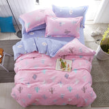 Solstice Cartoon Pink Flamingo Bedding Sets 3/4pcs Children's Boy Girl And Adult Bed Linings Duvet Cover Bed Sheet Pillowcases
