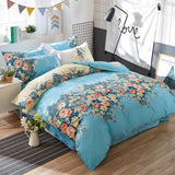 Solstice Bed Linen Mixed Color Cartoon Flowers Striped Lattice Style Bed Cover Bed Sheet Duvet Cover Pillowcase 4pcs Bedding Set