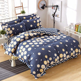 Solstice Bed Linen Mixed Color Cartoon Flowers Striped Lattice Style Bed Cover Bed Sheet Duvet Cover Pillowcase 4pcs Bedding Set