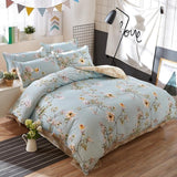 Solstice Bed Linen Mixed Color Cartoon Flowers Striped Lattice Style Bed Cover Bed Sheet Duvet Cover Pillowcase 4pcs Bedding Set