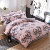 Solstice Bed Linen Mixed Color Cartoon Flowers Striped Lattice Style Bed Cover Bed Sheet Duvet Cover Pillowcase 4pcs Bedding Set