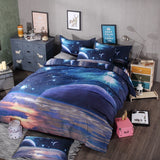 Hipster Galaxy 3D Bedding Set Universe Outer Space Themed Galaxy Print Bed linen Duvet cover & pillow case Queen size bedclothes