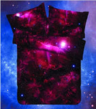Hipster Galaxy 3D Bedding Set Universe Outer Space Themed Galaxy Print Bed linen Duvet cover & pillow case Queen size bedclothes