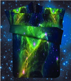 Hipster Galaxy 3D Bedding Set Universe Outer Space Themed Galaxy Print Bed linen Duvet cover & pillow case Queen size bedclothes