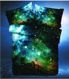 Hipster Galaxy 3D Bedding Set Universe Outer Space Themed Galaxy Print Bed linen Duvet cover & pillow case Queen size bedclothes