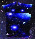 Hipster Galaxy 3D Bedding Set Universe Outer Space Themed Galaxy Print Bed linen Duvet cover & pillow case Queen size bedclothes
