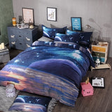 Hipster Galaxy 3D Bedding Set Universe Outer Space Themed Galaxy Print Bed linen Duvet cover & pillow case Queen size bedclothes