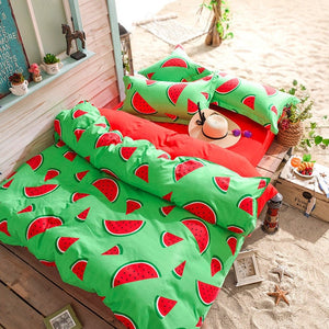 Flower, fruit, fashion3/4pcs bedding sets/bed set/bedclothes for kids/bed linen Duvet Cover Bed sheet Pillowcase,twin full queen