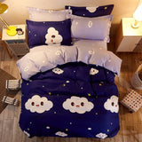 Solstice Cartoon Pink Flamingo Bedding Sets 3/4pcs Geometric Pattern Bed Linings Duvet Cover Bed Sheet Pillowcases Cover Set