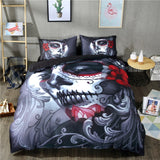 Halloween Gift 3D Printed zombie skull Bedding set 3/4pcs Duvet Cover set Bedsheet Pillowcases Twin Queen King Size bed linen