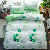 bedding set 5 size green bird bedding set duvet cover set Korean bed sheet +duvet cover +pillowcase pink bed cover bed linen set