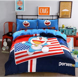 New Bedding Cartoon Hello Kitty cut Mouse 4pcs/3pcs Duvet Cover Sets Soft Polyester Bed Linen Flat Bed Sheet Set Pillowcase