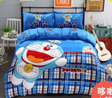 New Bedding Cartoon Hello Kitty cut Mouse 4pcs/3pcs Duvet Cover Sets Soft Polyester Bed Linen Flat Bed Sheet Set Pillowcase