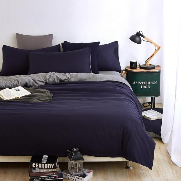 Double side use 2018 spring bedding set Brief style bed linens 5 size zebra-stripe bed sheet Microfiber brushed bed set bedding