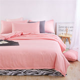 Double side use 2018 spring bedding set Brief style bed linens 5 size zebra-stripe bed sheet Microfiber brushed bed set bedding