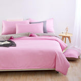 Double side use 2018 spring bedding set Brief style bed linens 5 size zebra-stripe bed sheet Microfiber brushed bed set bedding