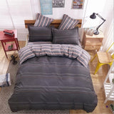 Cute cartoon lattice star cloud Creativity British style 4pcs/3pcs Duvet Cover Sets Soft Polyester Bed Linen Flat Bed Sheet