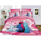 Disney Frozen Princess Practice Girls McQueen Car Moana Bedding Set Children's Boy's Girls Duvet Cover Set Bedroom Decor Twin