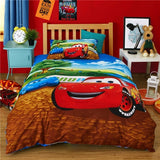 Disney Frozen Princess Practice Girls McQueen Car Moana Bedding Set Children's Boy's Girls Duvet Cover Set Bedroom Decor Twin