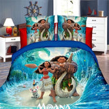 Disney Frozen Princess Practice Girls McQueen Car Moana Bedding Set Children's Boy's Girls Duvet Cover Set Bedroom Decor Twin
