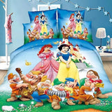 Disney Frozen Princess Practice Girls McQueen Car Moana Bedding Set Children's Boy's Girls Duvet Cover Set Bedroom Decor Twin