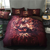 Halloween Gift 3D Printed zombie skull Bedding set 3/4pcs Duvet Cover set Bedsheet Pillowcases Twin Queen King Size bed linen