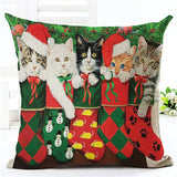 Fashion Cute Book Cat Party Cushion Cover Throw Pillowcase Home Decorative Sofa Linen  Square Printing Cojines Cushion  Case