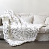 HAKOONA Chunky Knitted Blankets throws Blanket Ultra Plush Decorative Throw Blanket   Queen Bedroom