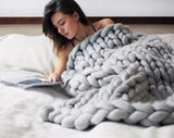 HAKOONA Chunky Knitted Blankets throws Blanket Ultra Plush Decorative Throw Blanket   Queen Bedroom