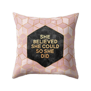 Nordic Style Geometric Cushion Cover Polyester  Pillow Case Black And White Home Decorative Pillows Cover For Sofa Car