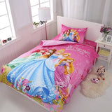 Disney Cartoon Princess Kids Girls Bedding Set Duvet Cover Bed Sheet Pillow Cases Twin Single Size 3 Pieces Drop Shipping