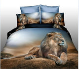 Quality Sale Rushed Duvet Cover 3d Bedclothes Wolf Leopard Tiger Panda Flower 4pcs Bedding Sets Or Reactive Print BE1073