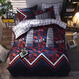 Hot sale stars  Bedding set Superfine Fiber Winter Thickening  bed linens 3/4pcs duvet cover set Pastoral bed sheet duvet cover
