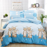 birthday present Duvet Cover flat Bed Sheet linen pillowcase Bedding Sets Full King Twin Queen size  3/ 4pcs