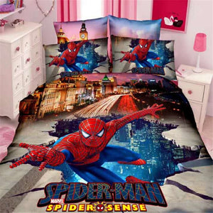 disney spiderman bedding set cartoon boy bed linens 3d single twin size 2/3/4pc duvet/comforter cover kids teen bedspreads gifts
