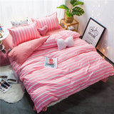Classic bedding set 5 size grey blue flower bed linens 4pcs/set duvet cover set Pastoral bed sheet AB side duvet cover 2017 bed