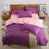 AB Side Bedding Set Super King Duvet Cover Set Dark blue +beige 4pcs BedClothes Adult Bed Set Man Duvet Flat Sheet 230X250cm