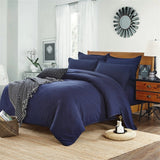 AB Side Bedding Set Super King Duvet Cover Set Dark blue +beige 4pcs BedClothes Adult Bed Set Man Duvet Flat Sheet 230X250cm