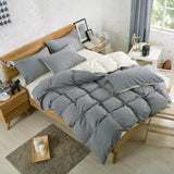 AB Side Bedding Set Super King Duvet Cover Set Dark blue +beige 4pcs BedClothes Adult Bed Set Man Duvet Flat Sheet 230X250cm
