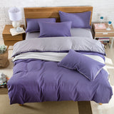 AB Side Bedding Set Super King Duvet Cover Set Dark blue +beige 4pcs BedClothes Adult Bed Set Man Duvet Flat Sheet 230X250cm