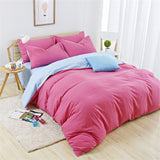 AB Side Bedding Set Super King Duvet Cover Set Dark blue +beige 4pcs BedClothes Adult Bed Set Man Duvet Flat Sheet 230X250cm