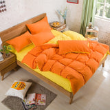 AB Side Bedding Set Super King Duvet Cover Set Dark blue +beige 4pcs BedClothes Adult Bed Set Man Duvet Flat Sheet 230X250cm