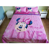 Disney Mickey Mouse Minnie Children Bedding Set Queen Full Single Size Duvet Cover Flatsheet Pillowcase Bedlinen Set for Kids