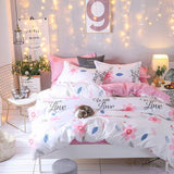Butterfly Bed Linens High Quality 3/4pc Bedding Set duvet Cover+beds sheet+pillowcase High quality luxury soft comefortable