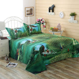 4PCS/SET Comfortable Bedding Coverlets 3D Floral Printed Home Bedroom Bed Clothes Duvet Cover Flat Sheet Pillowcases Bed Bedspre