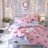 HOT sale Bedding Sets Duvet Cover3/4pcs Cartoon new fashion Bed sheets Single Twin Full Queen Sizes  printing BullDog