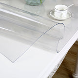 IHAD PVC Waterproof Tablecloth Transparent Tablecloth with pattern Kitchen Table Cover Oil Cloth Soft Glass Tablecloth 1.0 mm