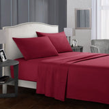 Bedding Set Brief Bed Linens Flat Sheet+Fitted Sheet+Pillowcase Queen/ King Size Gray Soft comfortable white Bed set70