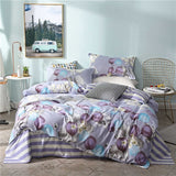 SlowDream Pink Flamingos Bedding Set Blue Euro Bedspread Luxury Duvet Cover Double Bed Sheets Linens Queen King Adult Bedclothes